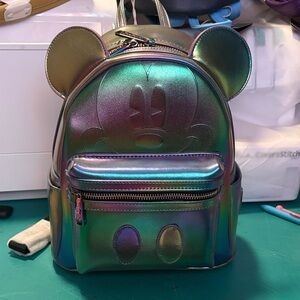 Iridescent Mickey Mouse Mini Backpack Loungefly
